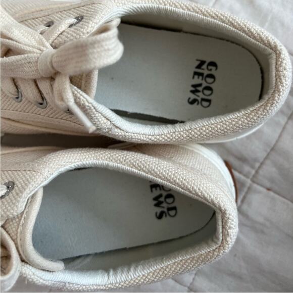 Good News Oatmeal Canvas Opal Core Chunky Sneakers - EU 40 US Women 9 US Men 7 - Picture 12 of 13